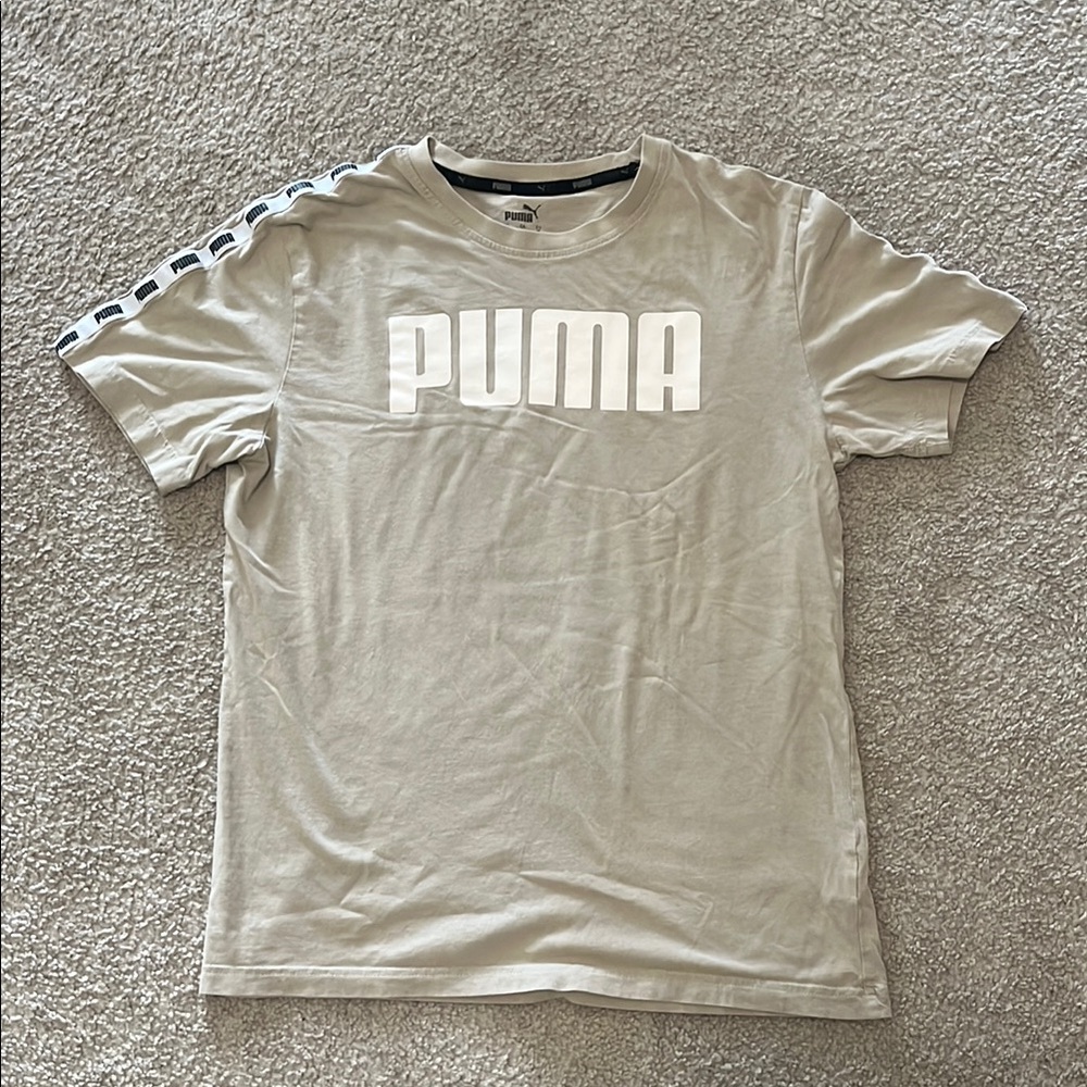 PUMA Men's Light Green T-Shirt